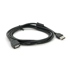 Удлинитель USB 2.0 AM/AF, 2.0m, 1 феррит, черный Пакет Q250