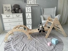 Дитячий розвиваючий спортивний комплекс Трикутник Піклер Монтессорі 3 в 1 Wooden Likes натуральне дерево лак нефарбований