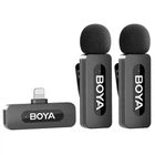 Профессиональный петличный микрофон беспроводной Boya BY-V2 Lightning 2шт Black (18871)
