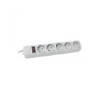 Сетевой фильтр питания Maxxter SPM5-G-6G серый 1,8 м кабель, 5 розеток (SPM5-G-6G) (15827)