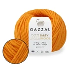 Gazzal XL Baby Wool, Оранж №837 – полушерстяная пряжа с кашемиром и акрилом Беби Вул ХЛ, 50 г / 100 м, для свитеров, шапок и шарфов