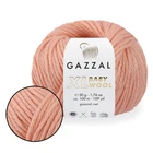 Gazzal XL Baby Wool, Персиковий №834 - напіввовняна пряжа з кашеміром і акрилом Бебі Вул ХЛ, 50 г / 100 м, для светрів, шапок і шарфів