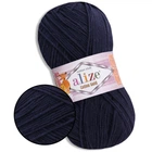 Пряжа Alize Cotton Gold, Темно-синий №58 - хлопок с акрилом, нитка для вязания спицами и крючком, Ализе Коттон Голд