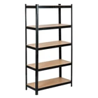 Стеллаж 4P StrongShelf 150Х70X30 см черный, равномерная нагрузка 150кг/полка, общая нагрузка до 750кг