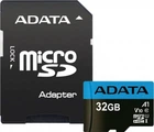 Карта пам'яті Adata microSDHC, 32Gb, Class10 UHS-I, A-Data Premier, adapter SD (AUSDH32GUICL10A1-RA1)