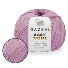 Gazzal Baby Wool, Нежная сирень №823 – мягкая полушерстяная пряжа с кашемиром, 50 г / 175 м, для детских и взрослых шапок и свитеров, Газал Беби Вул