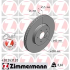 2шт, Гальмівний диск ZIMMERMANN 430.2631.20