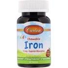 Залізо Дитяче 15 мг смак полуниці Kid's Chewable Iron Carlson 60 жувальних таблеток