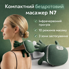 Электрический аккумуляторный массажер для шеи и плеч A-Plus Neck Massager JBY-827 с подогревом и имитацией ручного массажа