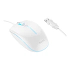 Миша дротова, ігрова, Hoco GM37, Wonderful gaming luminous, 800-2400DPI, USB, 1.4m, Білий