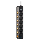 Сетевой фильтр-удлинитель 2E SP-6M-3SW-BK 3м, 6xТипF, 16A, 2xUSB-A, 1x USB-C