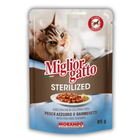 Влажный корм Morando MigliorGatto Sterilized для стерилизованных и малоактивных кошек с рыбой и креветками
