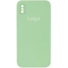 Чохол Silicone Case Square Full Camera для iPhone X/Xs 01.Mint
