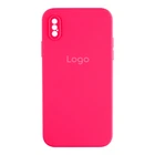 Чохол Silicone Case Square Full Camera для iPhone X/Xs 38.Shiny Pink