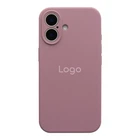 Чохол Silicone Case Full Size with Frame для iPhone 16 68.Blackcurrant