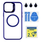 Чохол TPU+PC+Metal Stand Case with MagSafe and Camera Lenses для iPhone 13 Pro Max Dark Blue