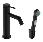 Змішувач hansgrohe Tecturis S для раковини з гігієнічним душем 73211670 чорний матовий