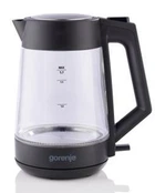 Електрочайник 1.7л, 2, 200 Вт, strix контроль, скло, чорний Gorenje 000330225