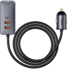 Автомобільний зарядний пристрій Baseus Share Together 1C (30W) with cord 1C+2A (90W) Grey (CCBT-A0G)