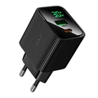 Мережевий зарядний пристрій HOCO CS84A Excellent charger with digital display 30W Black