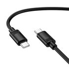 Кабель HOCO X122 Benefit silicone charging data cable Type-C to Type-C 60W 3A 1m Black