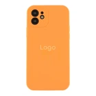 Чохол Silicone Case Full Size with Frame для iPhone 12 49.Papaya
