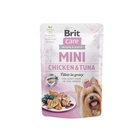 Влажный корм для собак Brit Care Mini с курицей и тунцом филе в соусе