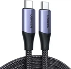 Кабель Type-C - Type-C, 1 м, чорний, Зелений US355, 100 Вт, 5A, QC4.0, 10Gbps (80150)