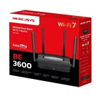 Роутер Mercusys MR25BE, черный, WiFi 7 (5GHz до 2880 MB/s / 2.4GHz до 688 MB/s), 3xGLan, 1xGWan, MLO, 4 внешних антенн
