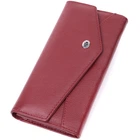 Гаманець ST Leather З натуральної шкіри Бордовий (22547)