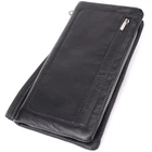 Гаманець ST Leather Шкіряний з відділенням під телефон Чорний (23101)