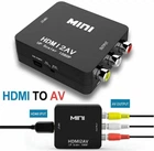 Переходник HDMI в AV (RCA тюльпан) адаптер. Черный