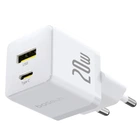 Зарядное устройство Baseus Palm Fast Charger USB-C+USB 20W White (P10111608213-00)