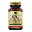 Біотин, Biotin, Super High Potency, Solgar, висока ефективність, 10000 мкг, 60 капсулSOL-52387