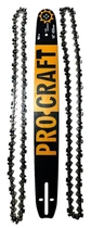 Комплект цепь 2шт шина для бензопилы Procraft 18" 72 звена 0.325 шаг 1.5 мм толщина звена
