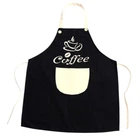 Фартук кухонный с карманом Coffee R32607 72х65 см Черный с бежевым