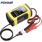Зарядний пристрій автомобільного акумулятора Foxsur 12V 5A імпульсний зарядний пристрій з РК-дисплеєм