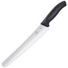 Ніж кухонний, побутовий Victorinox Swiss Classic Bread&Pastry, серрейтор (лезо 260мм), чорний, блістер 6.8633.26B