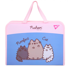 Папка-портфель з ручками на блискавці Yes Pusheen А4 492317 пушин для дівчинки в школу занять гуртків