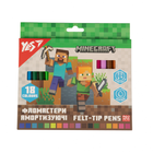 Фломастери Minecraft YES 18шт, 18 кольорів амортизуючі