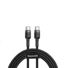 Кабель Baseus Cafule PD2.0 100W flash charging USB Type-C-Type-C cable (20V 5A) 2m Gray+Black CATKLF-ALG1