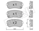 Комплект тормозных колодок Metelli (22-0725-0)