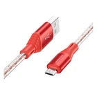 USB кабель Borofone BX96, MicroUSB, 1.0 м., Красный - 386964