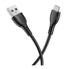 USB кабель Borofone BX51 Triumph, MicroUSB, 1.0 м., Чорний - 210946