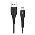 USB кабель SkyDolphin S48V LED, MicroUSB, 1.0 м., Черный - 270876