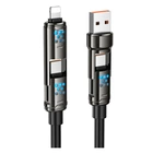 USB кабель Hoco U143 Joy, Lightning, Type-C, 1.2 м., Черный - 669616