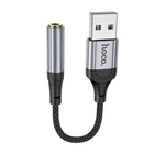 Перехідник Hoco LS36 Sound Card USB to AUX 3.5mm (female) 12cm