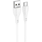 Кабель зарядки BOROFONE BX121 USB to Type-C (3А) fast charge (1M) швидка зарядка для телефона/смартфона Білий