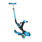 Дитячий самокат з сидінням та ручкою Globber GO UP Deluxe Lights бірюзовий (646-105)