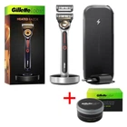 Станок с подогревом Gillette Labs Heated Razor с дорожным зарядным футляром + Подарок Увлажняющий крем Gillette Labs